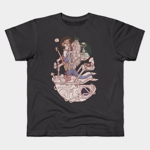 Otter space suits 02 Kids T-Shirt by makapa